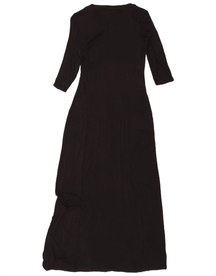 MOSSIMO Vestido largo de manga 3/4 para mujer UK 6 XS Rayón negro