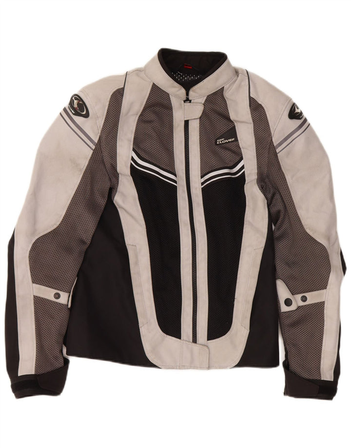 Clover Mujer Graphic Racer Jacket UK 6 XS Multicolor Colorblock