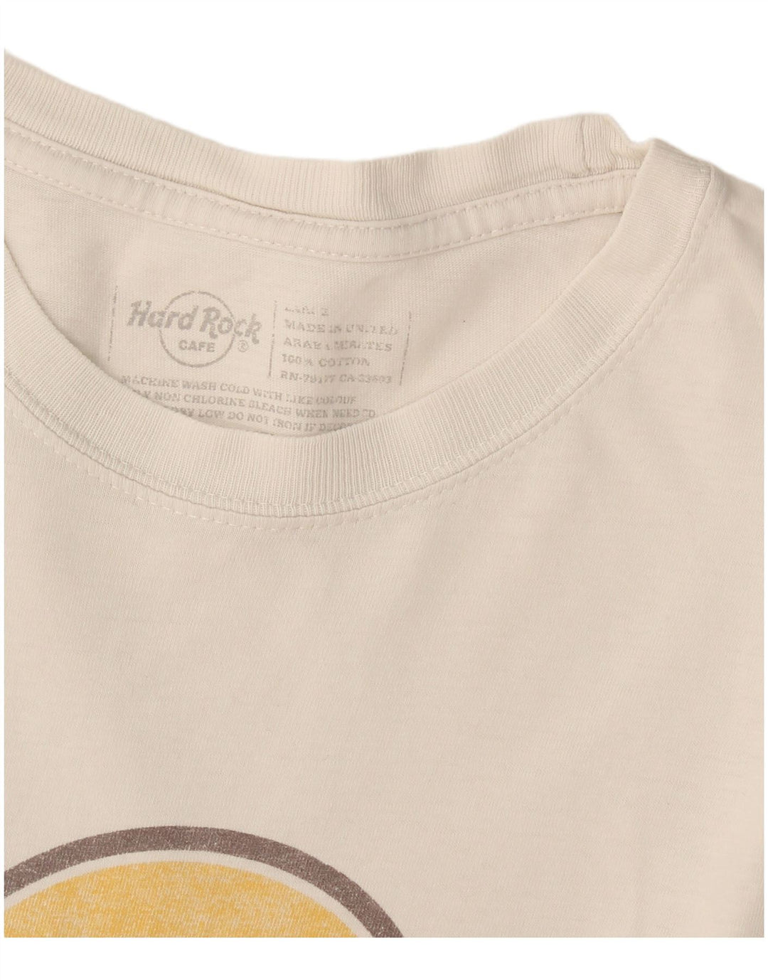 Hard Rock Cafe Mens Munich Graphic Camiseta Top Medio Algodón Blanco