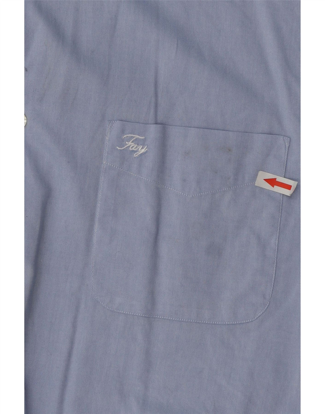 Camisa Fay Hombre Talla 44 17 1/2 XL Azul Algodón