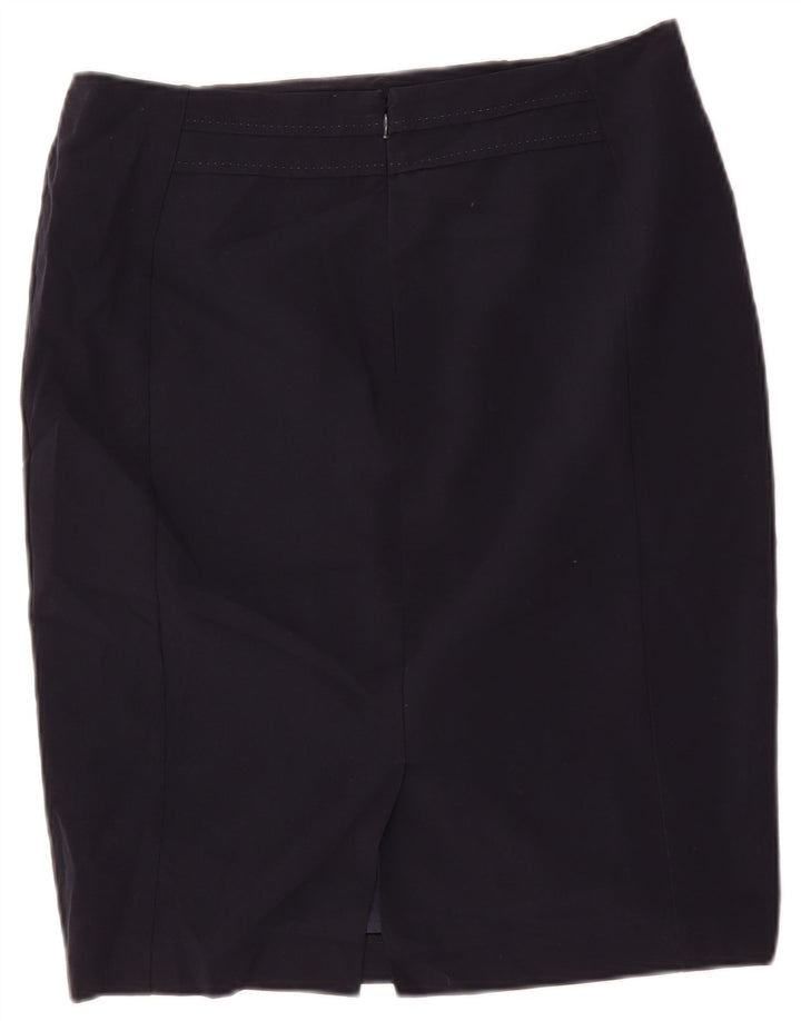 Marks & Spencer Falda lápiz para mujer Reino Unido 44 Grande W34 Poliéster azul marino