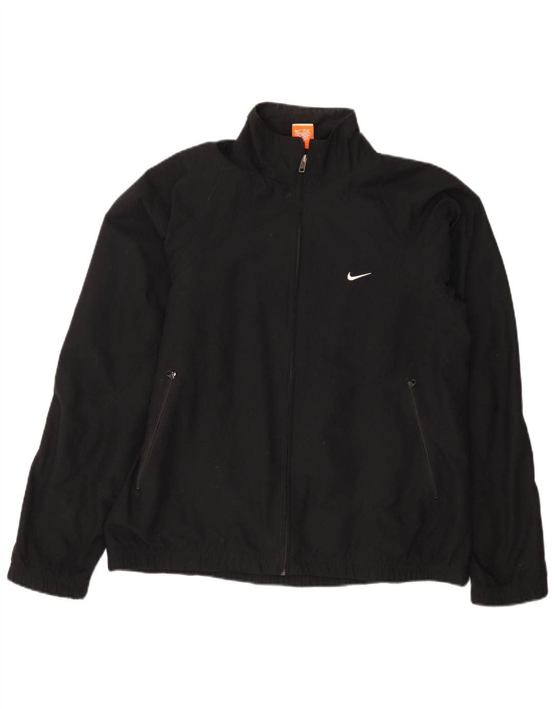 Nike - Chaqueta de chándal para hombre, talla 38/40, poliéster negro mediano