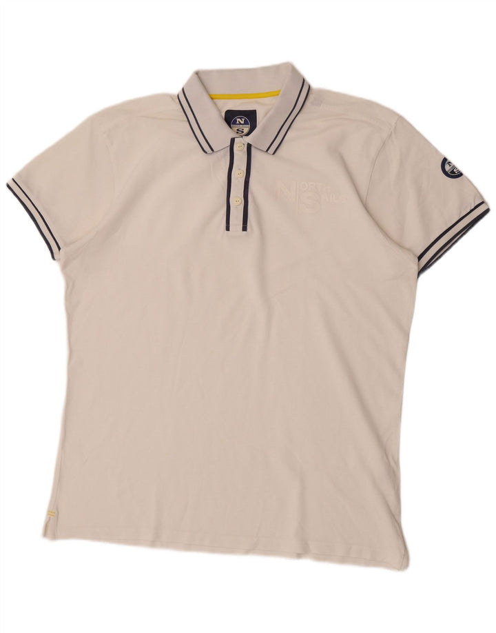 Polo North Sails Hombre 2XL Algodón A Rayas Blanco