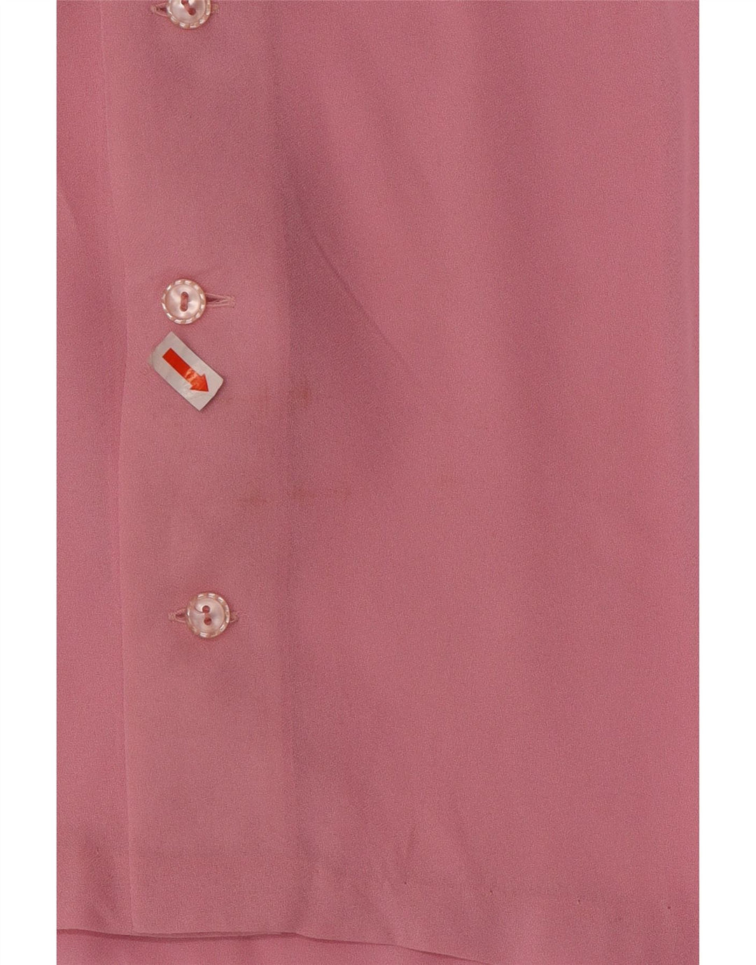 Vintage mujer manga larga blusa Top Reino Unido 12 rosa medio