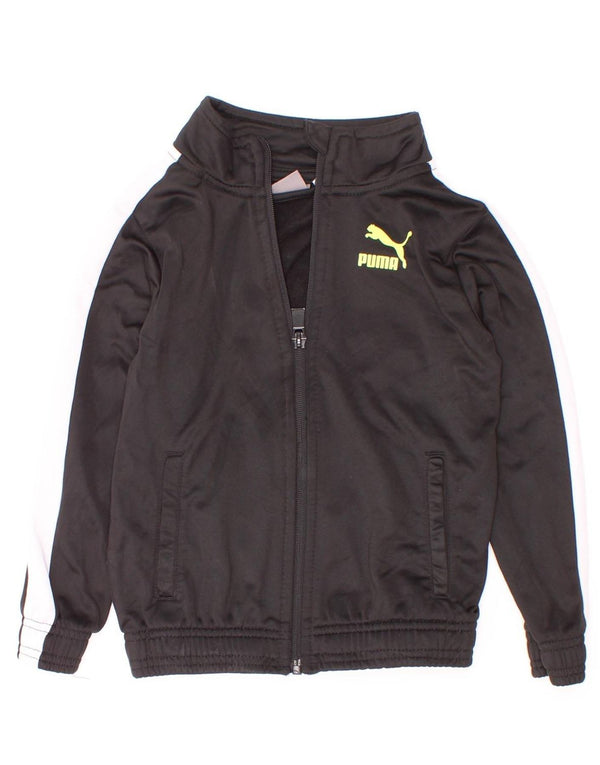 Puma Chaqueta de chándal para niño 3-4 años Negro Poliéster color block