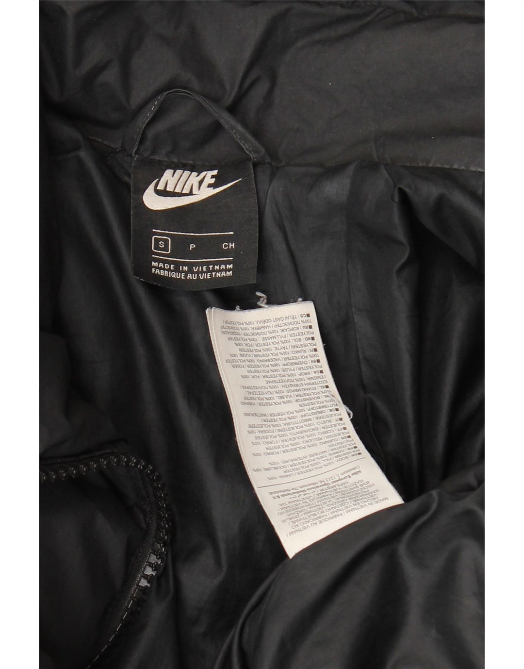 Nike - Chaqueta acolchada extragrande para mujer, talla S, poliéster negro