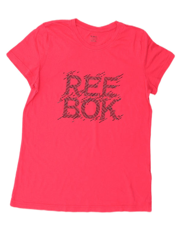 Reebok Camiseta Gráfica Mujer Top UK 20/22 XL Rosa Algodón