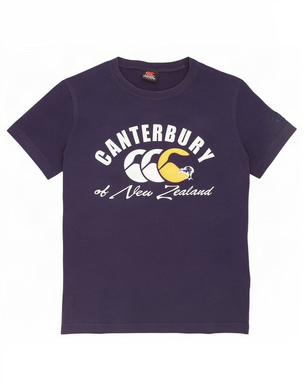 Canterbury Camiseta gráfica de Nueva Zelanda para mujer Top UK 10 Small Azul marino