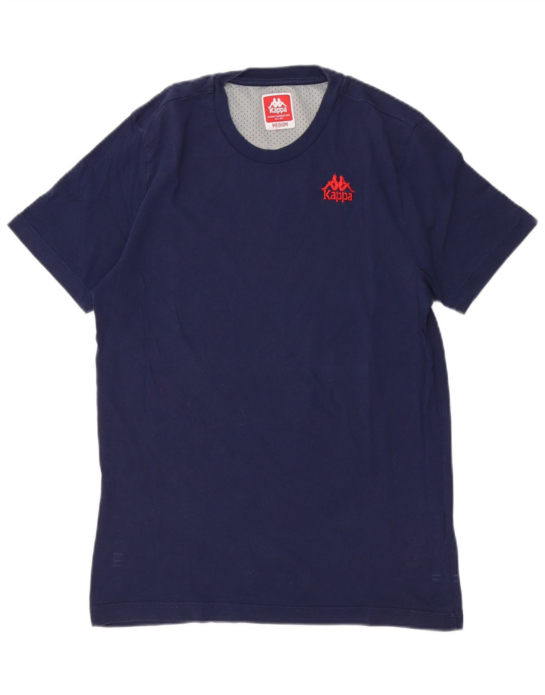 Kappa Hombre Camiseta Gráfica Top Medium Azul Marino Colorblock Algodón