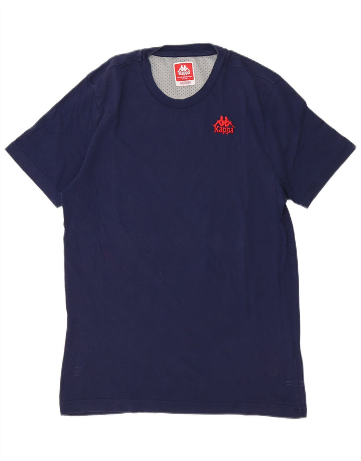 Kappa Hombre Camiseta Gráfica Top Medium Azul Marino Colorblock Algodón