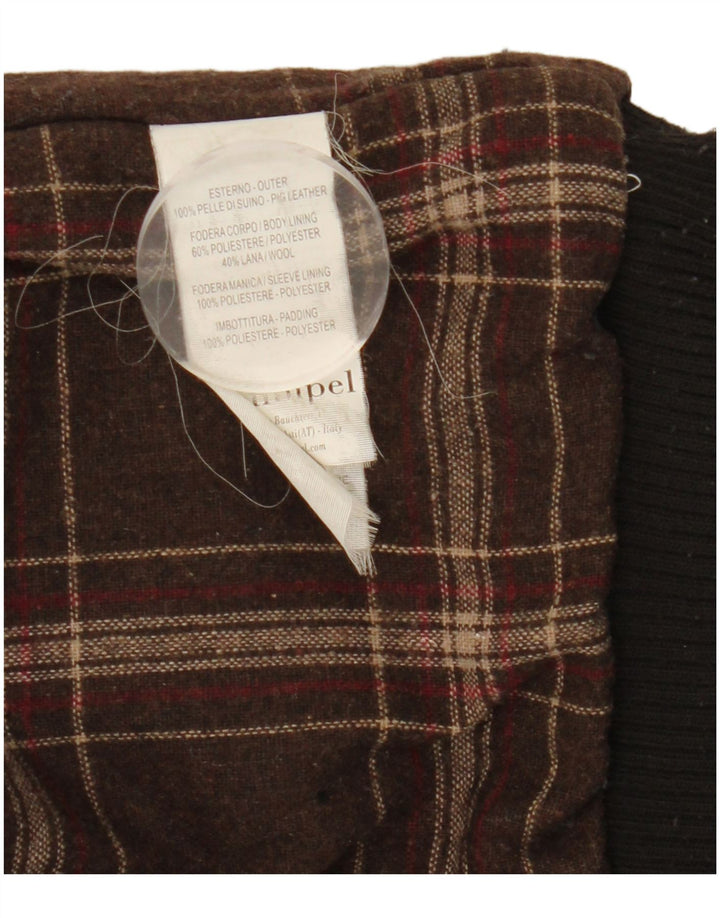 Conbipel Chaqueta De Cuero Con Capucha Para Hombre IT 50 Cuero Marrón Medio