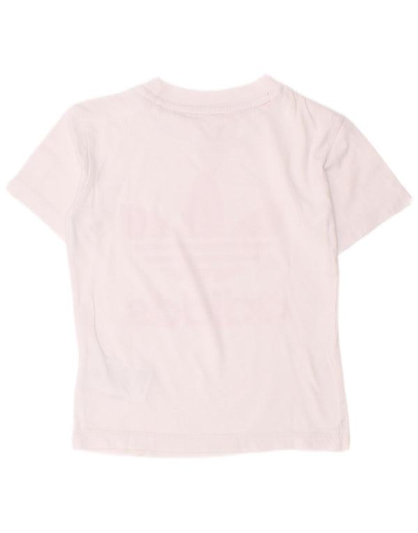 Adidas Camiseta gráfica para niña 2-3 años Blanco Algodón