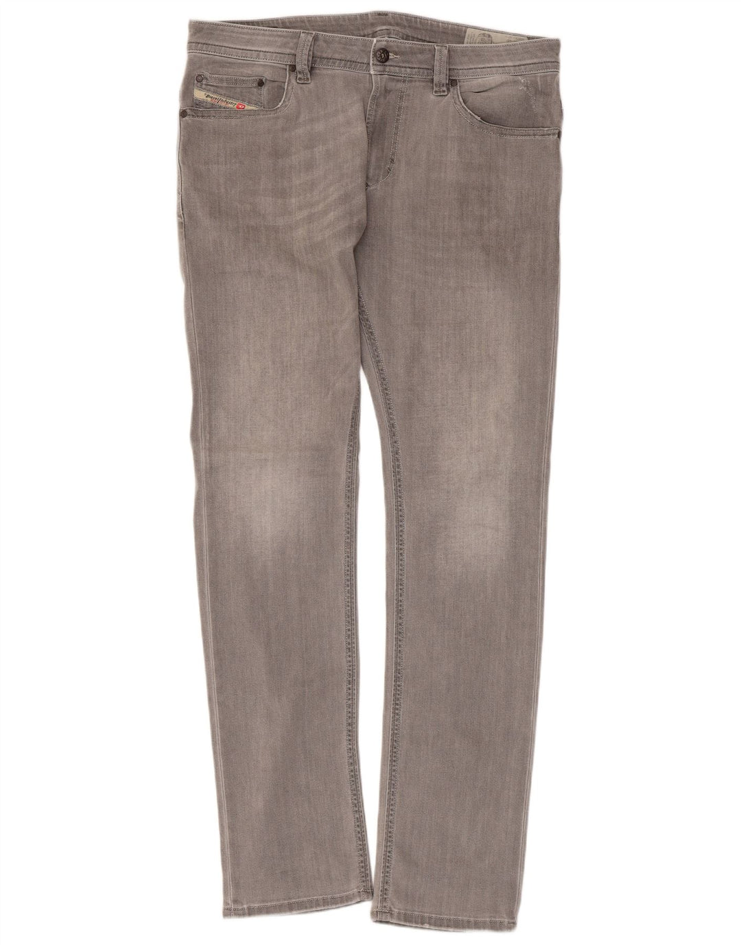 DIESEL Mujer Thavar Slim Skinny Jeans W34 L32 Algodón Gris