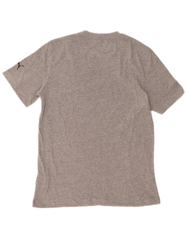 Puma Camiseta gráfica para hombre Top de algodón gris medio