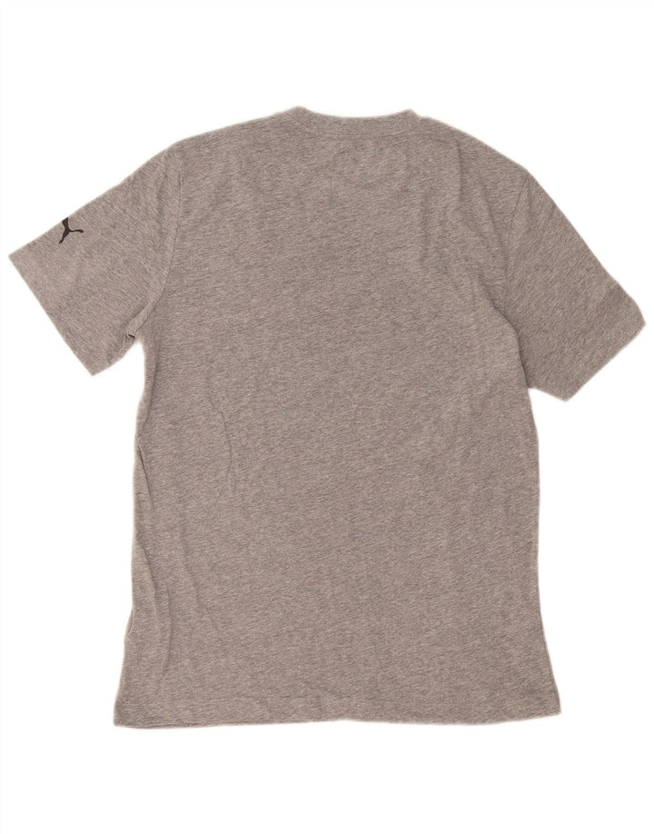 Puma Camiseta gráfica para hombre Top de algodón gris medio