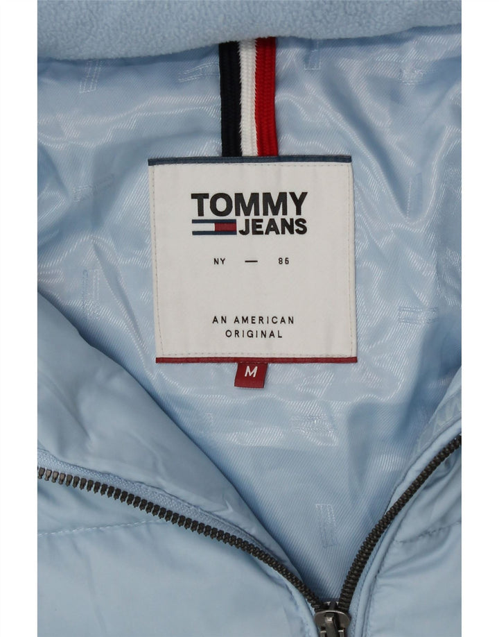 Tommy Hilfiger Chaqueta acolchada con capucha para mujer UK 44 Poliéster azul medio