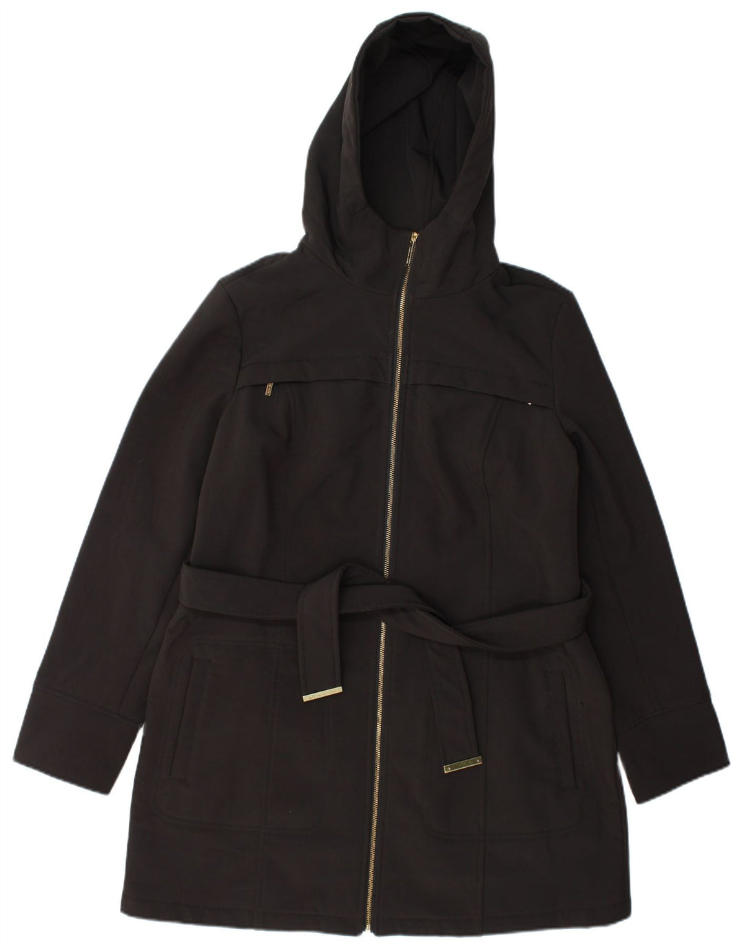 Michael Kors Chaqueta Parka con Capucha para Mujer UK 46 Grande Poliéster Negro