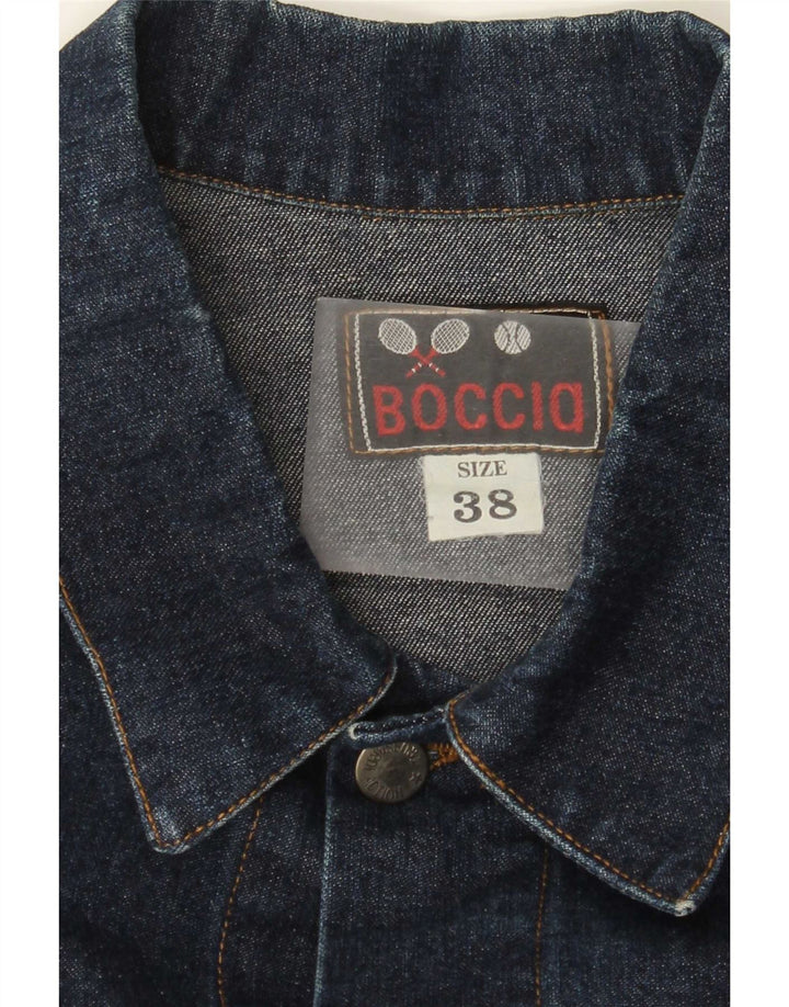 Vintage hombres chaqueta de mezclilla Reino Unido 38 azul marino medio