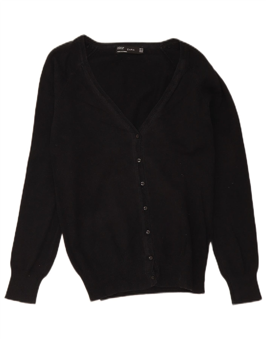 Marks & Spencer - Cárdigan para mujer, talla 40, algodón negro mediano