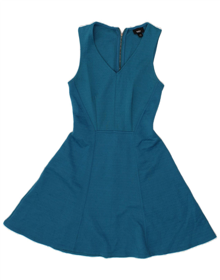 MOSSIMO Womens Sleeveless Swing Dress UK 6 XS Blue Geometric Polyester Vintage Mossimo and Second-Hand Mossimo from Messina Hembry 