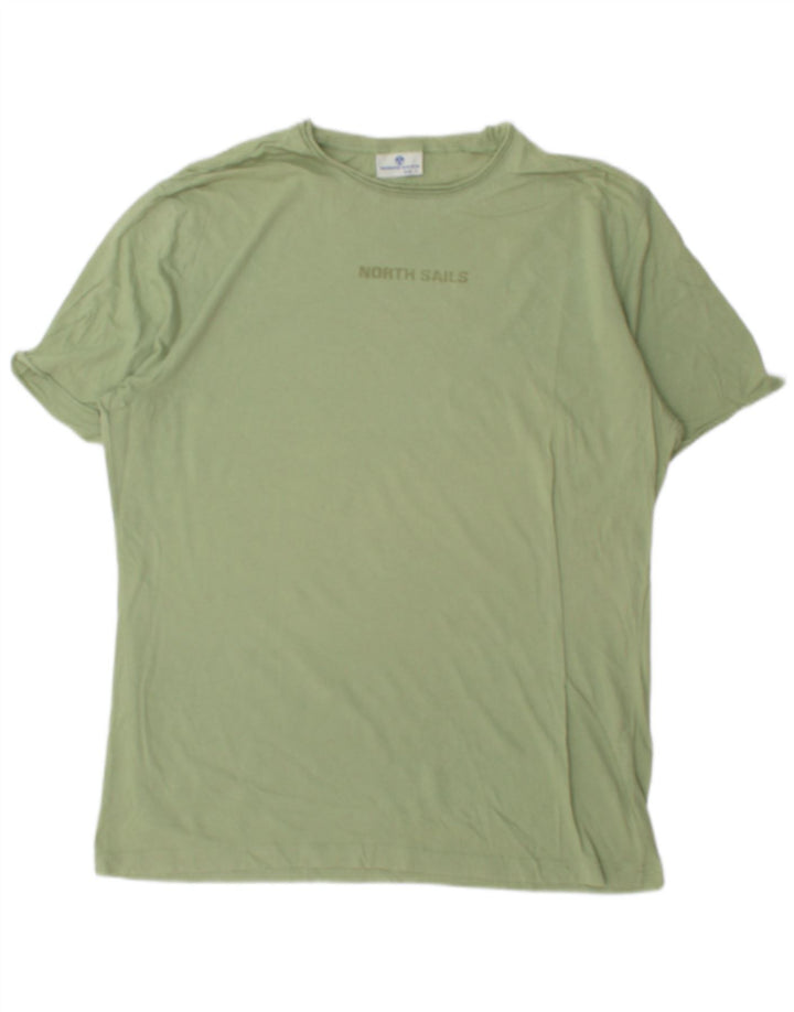 NORTH SAILS Camiseta gráfica para hombre Top grande de algodón verde