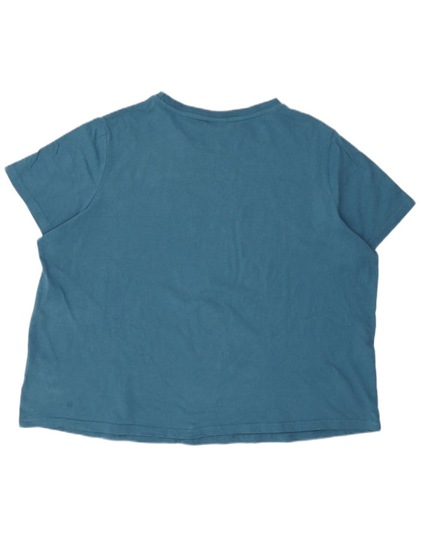 Ellesse Camiseta gráfica para mujer Top UK 38 6XL Algodón azul
