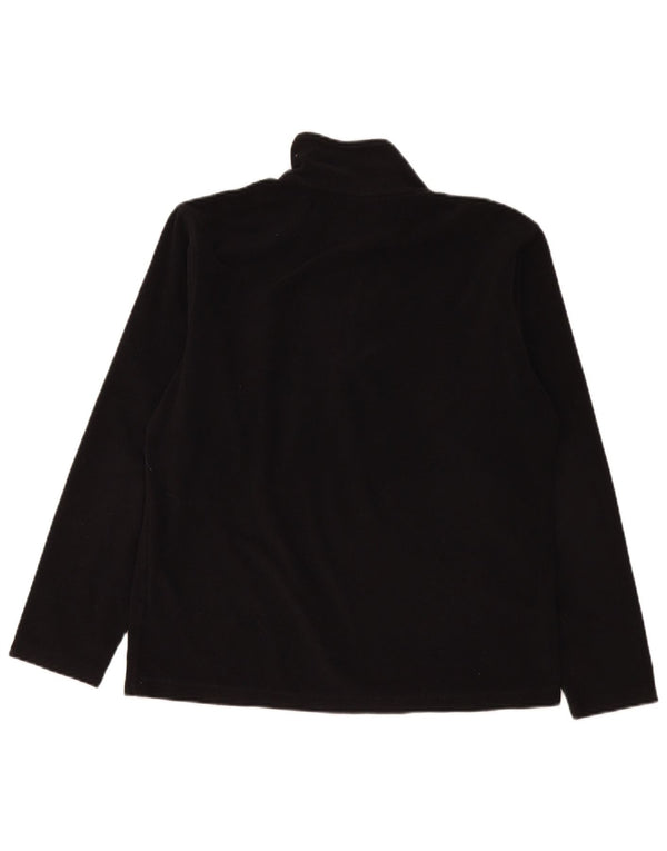 Diadora Jersey de forro polar con cremallera y cuello para mujer ES 40 XL Poliéster negro