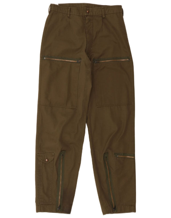 Pantalones cargo cónicos vintage para hombre W30 L30 Verde