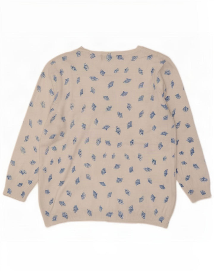 Marks & Spencer Suéter con Cuello Barco y Patrón Abstracto para Mujer UK 42 Medi