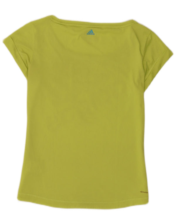 Adidas Camiseta gráfica de ajuste regular para mujer UK 8/10 Small Green Poliéster