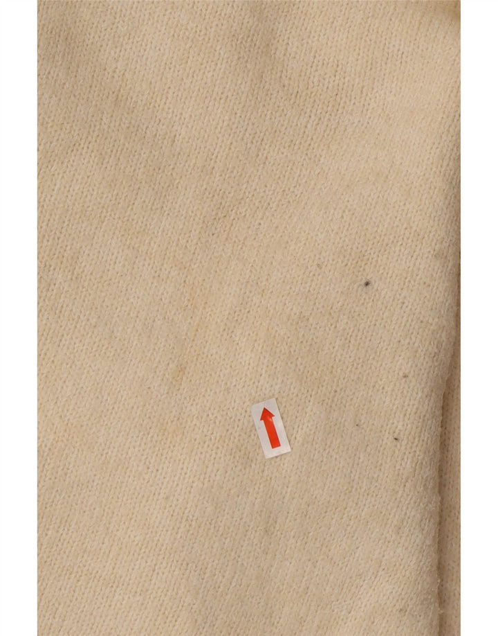 Zara Mujer Suéter Cárdigan Abierto Largo De Gran Tamaño UK 10 Small Off White