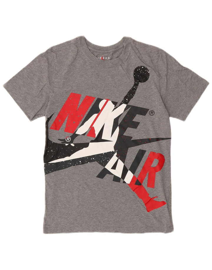 Jordan - Camiseta gráfica para hombre, talla pequeña, algodón gris