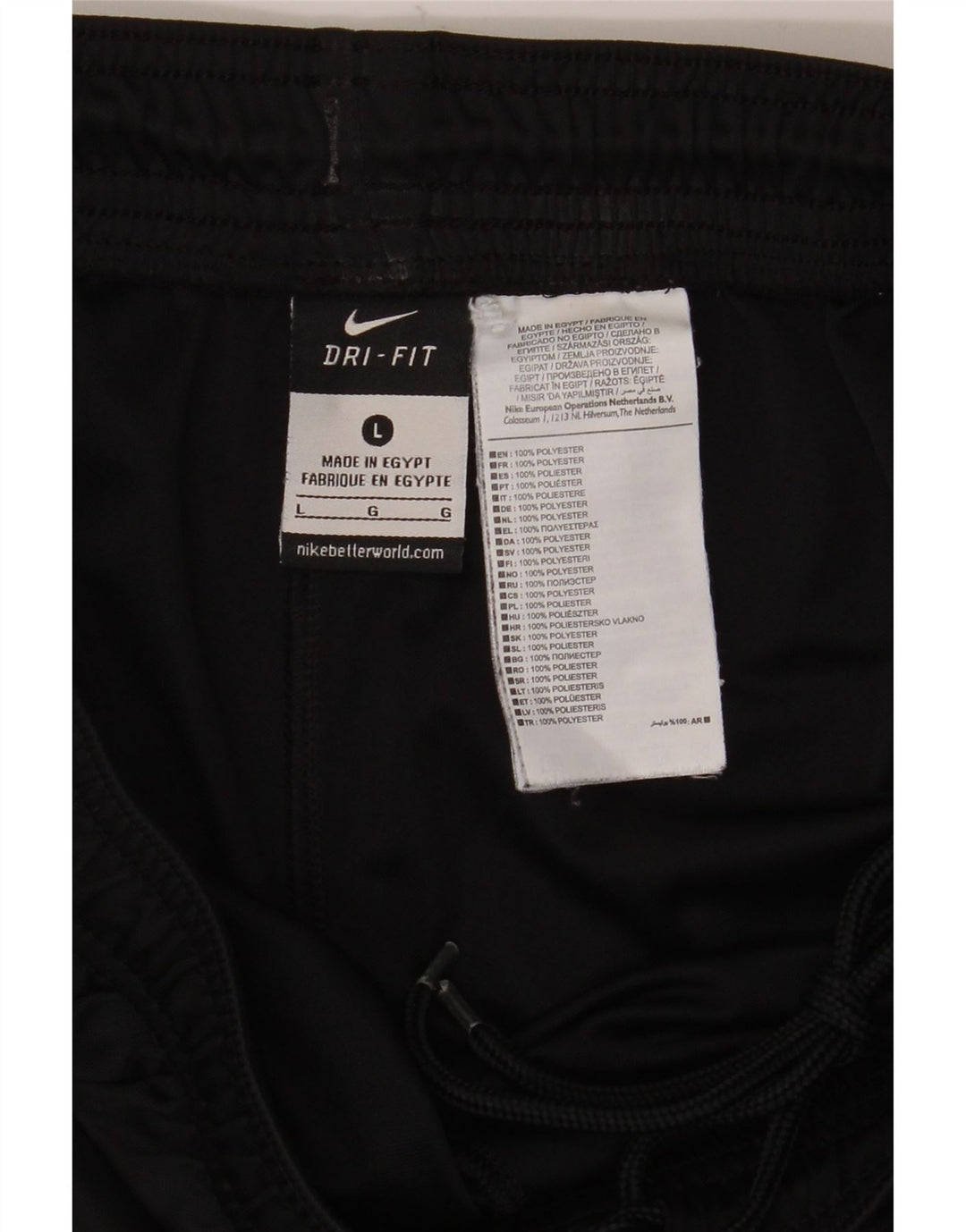 Nike Dri Fit - Pantalones cortos deportivos para hombre (poliéster), color negro
