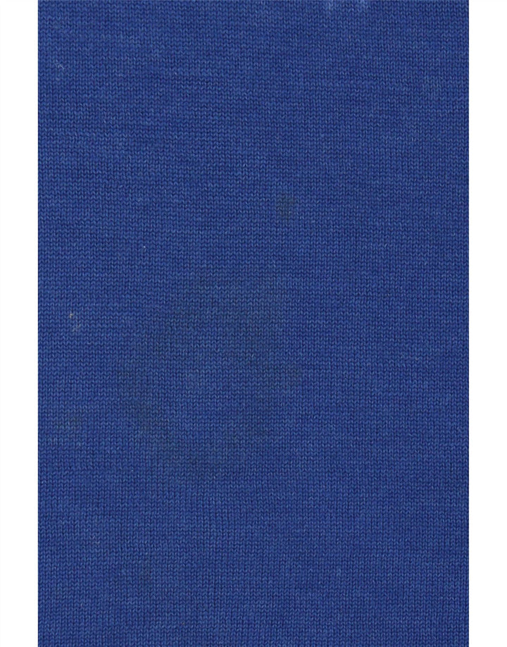 Jersey Kickers Hombre con Cuello en V de Lana Azul Medio