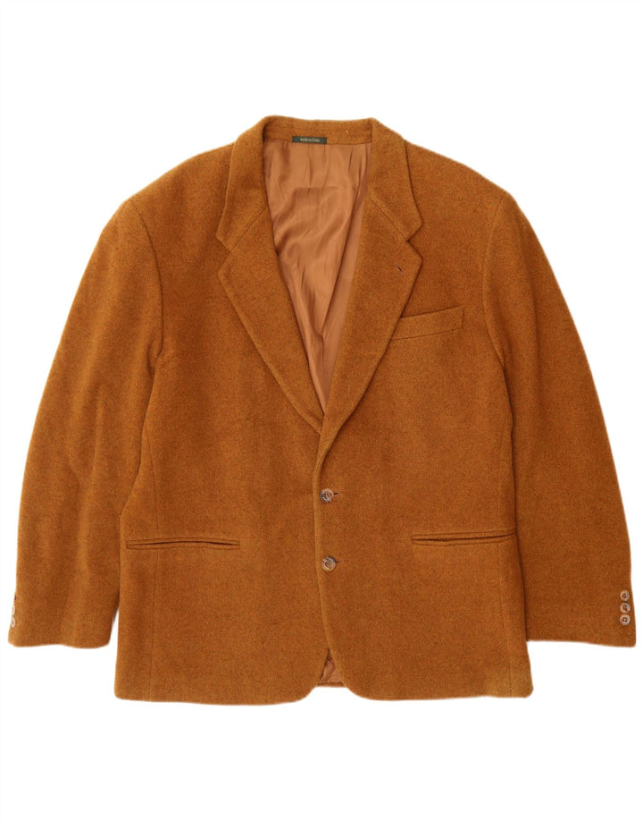 Valentino Chaqueta tipo blazer de 2 botones para hombre IT 54 2XL Marrón Lana virgen
