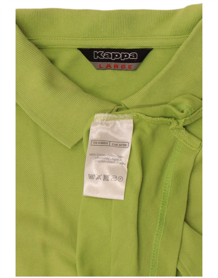 Kappa Polo Hombre Grande Verde Algodón