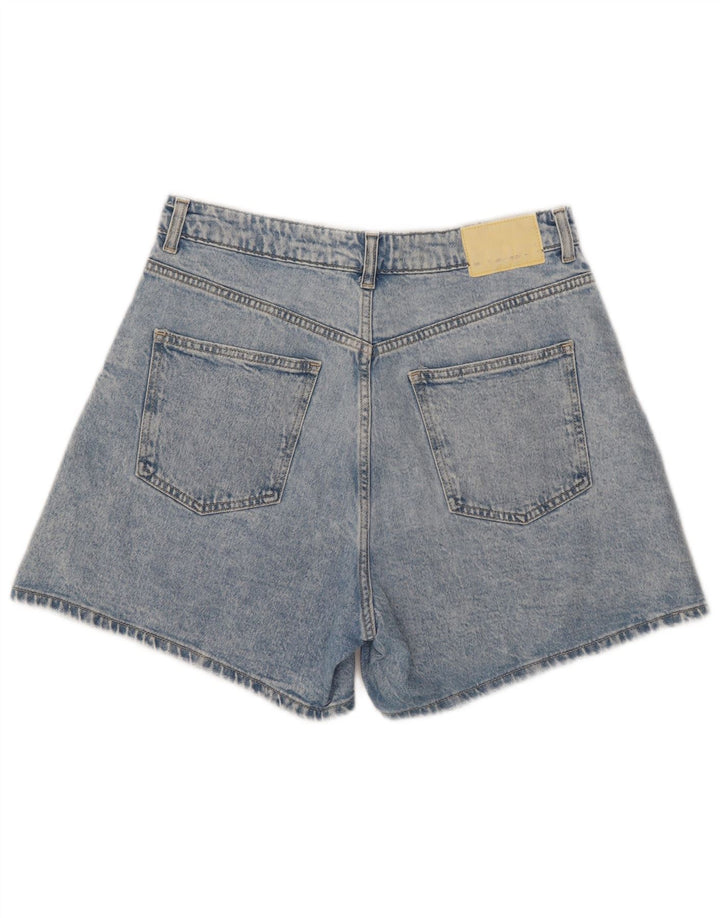 ZARA Mujer Shorts Vaqueros EU 40 Medium W30 Azul