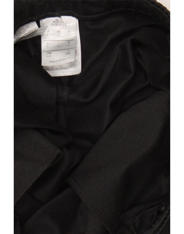 Adidas Hombre Pantalones De Chándal Joggers Large Negro Colorblock Poliéster