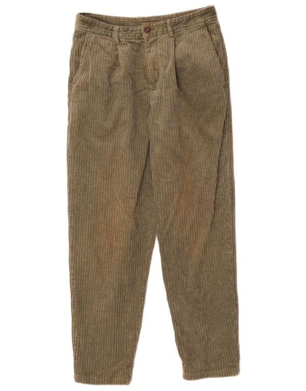 Zara Mens Pegged Pana Pantalones EU 36 XS W29 L26 Algodón Verde