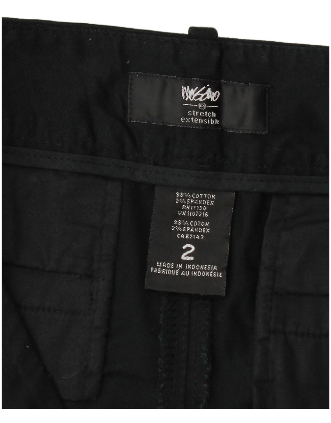 Mossimo Pantalones cortos chinos para mujer US 2 XS W32 Algodón negro