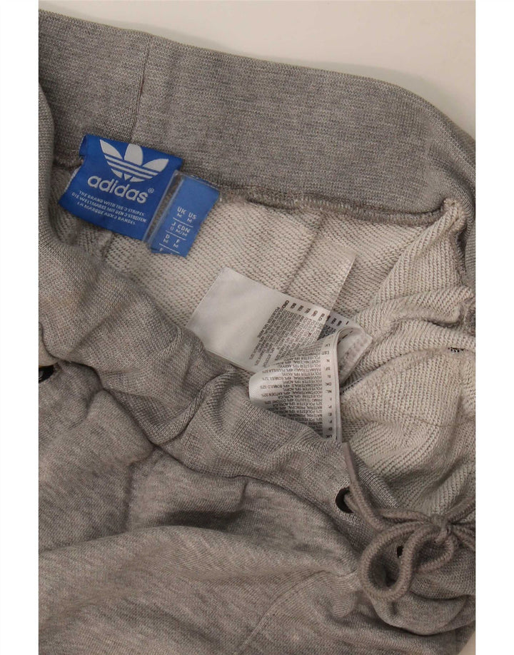 Pantalones cortos deportivos Adidas para hombre de algodón moteado gris medio