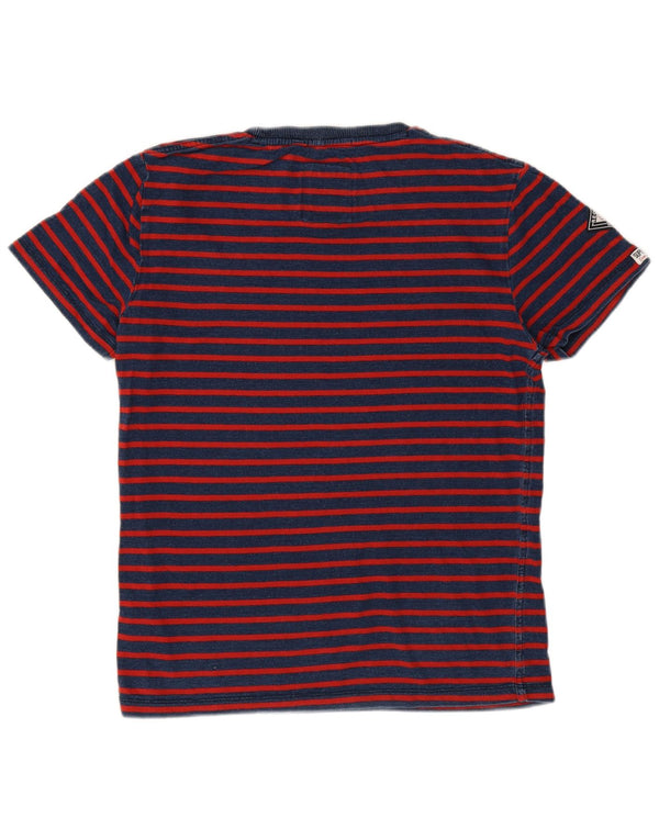 Superdry Hombre Camiseta Top Small De Algodón A Rayas Azul