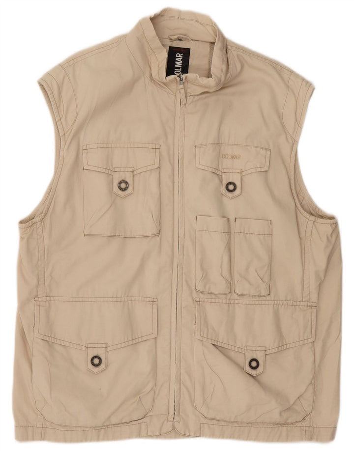 Colmar Mens Utility Gilet UK 42 XL Algodón Beige