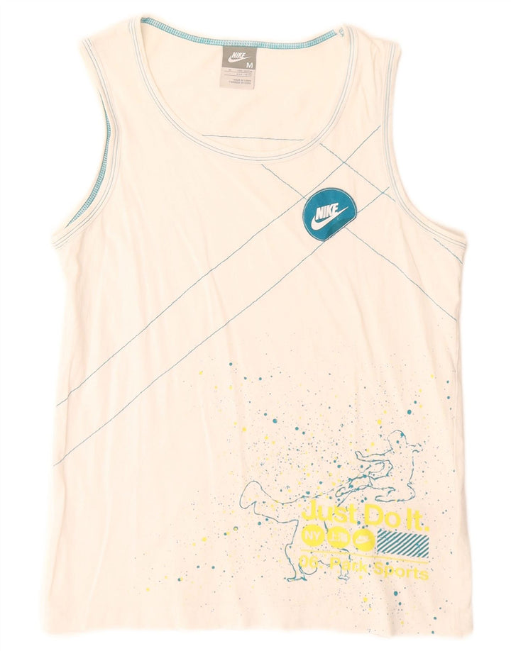 Nike Camiseta sin mangas estampada para niños 10-11 años Mediana Blanco Poliéster