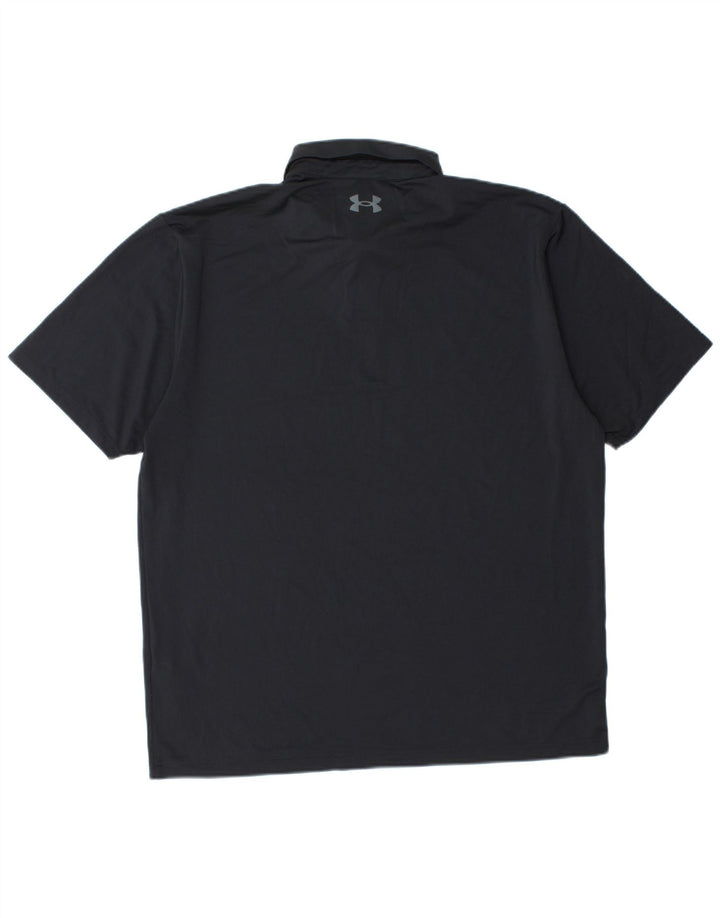 UNDER ARMOUR Polo para hombre Grande Poliéster negro