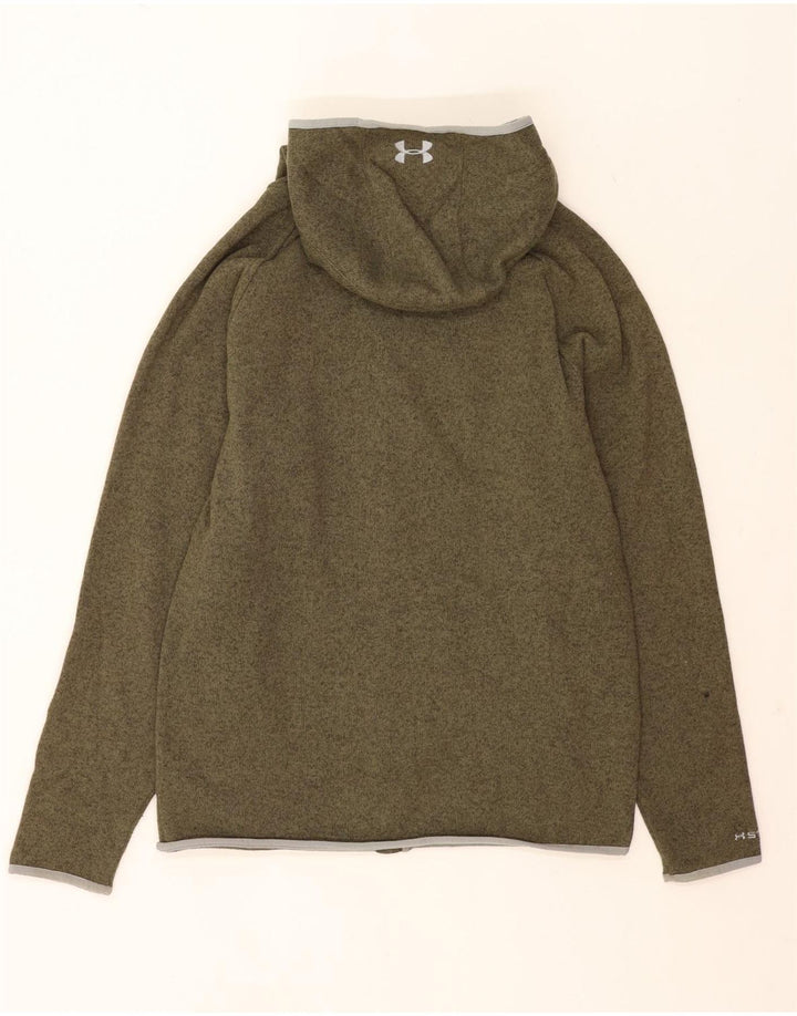 Under Armour Sudadera con capucha y cremallera para hombre, talla grande, verde moteado
