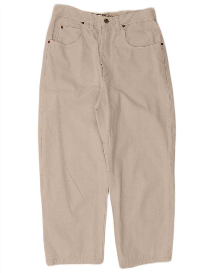 Lee Mens Riders Vaqueros Cortos W33 L24 Algodón Blanco