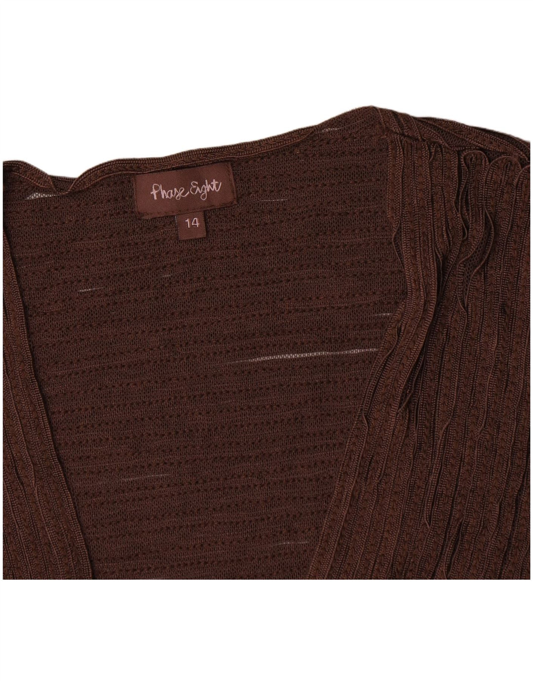 Phase Eight Top Bolero para Mujer UK 44 Nylon Marrón Medio