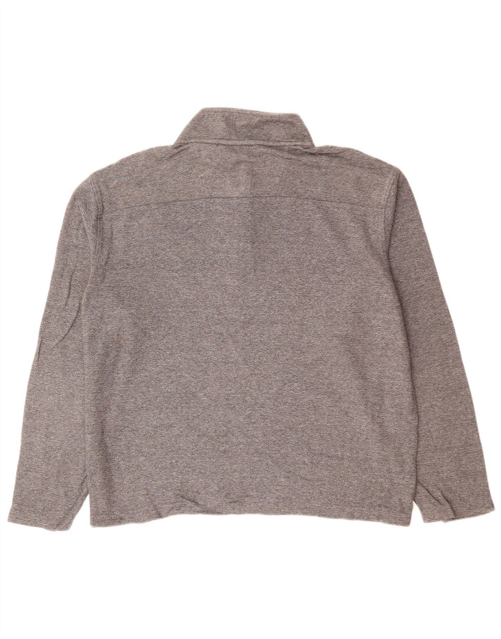 CALVIN KLEIN Sudadera extragrande con cuello y cremallera para mujer UK 40 Gris medio