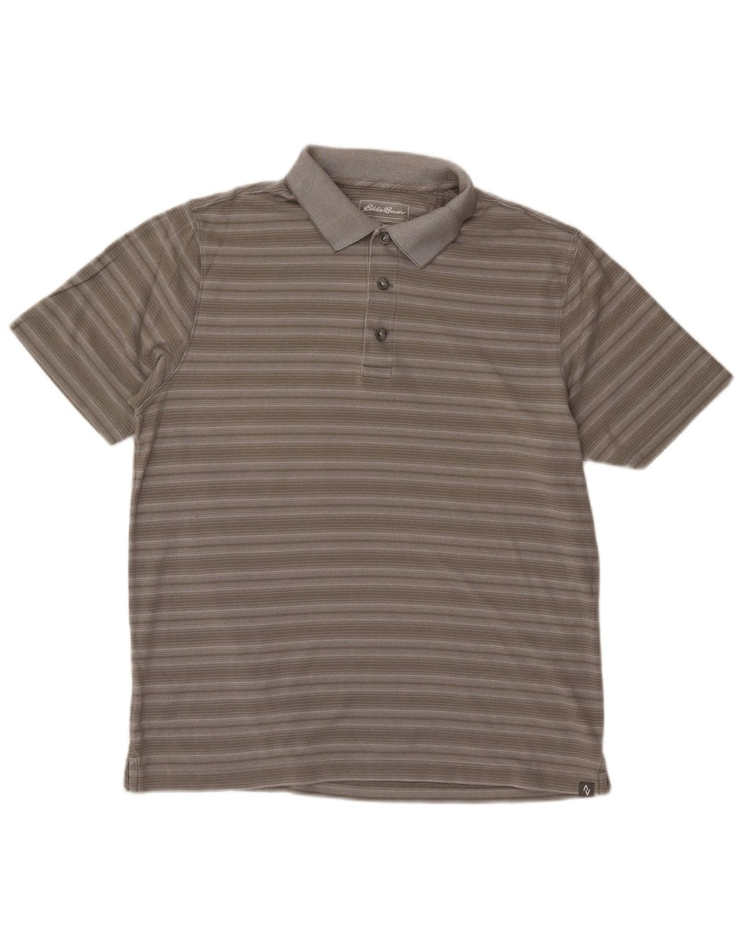 EDDIE BAUER Polo para hombre de algodón a rayas gris medio